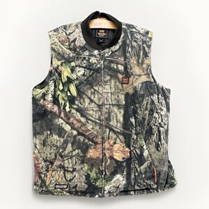 Walls Camo Vest Mens XL Regular Full Zip Lined Insulated Mossy Oak Scentrex